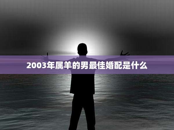 2003年属羊的男最佳婚配是什么