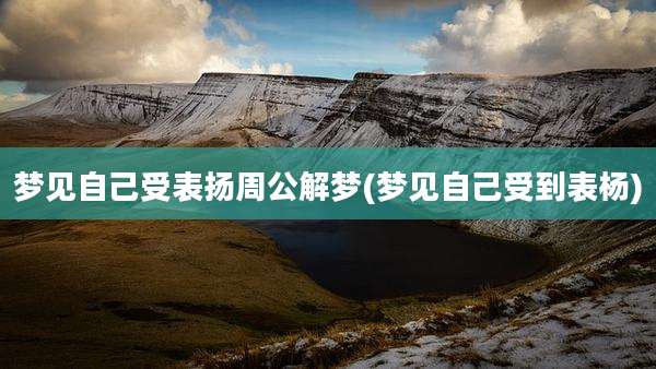 梦见自己受表扬周公解梦(梦见自己受到表杨)