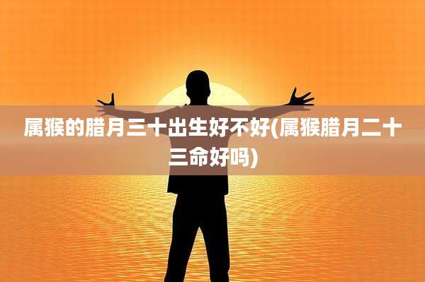 属猴的腊月三十出生好不好(属猴腊月二十三命好吗)