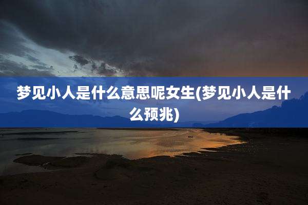 梦见小人是什么意思呢女生(梦见小人是什么预兆)