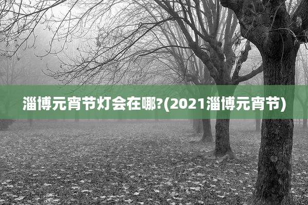 淄博元宵节灯会在哪?(2021淄博元宵节)