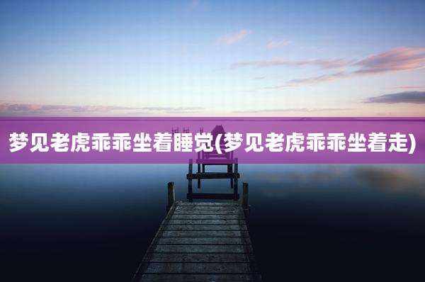 梦见老虎乖乖坐着睡觉(梦见老虎乖乖坐着走)