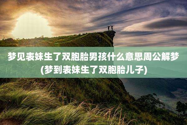 梦见表妹生了双胞胎男孩什么意思周公解梦(梦到表妹生了双胞胎儿子)