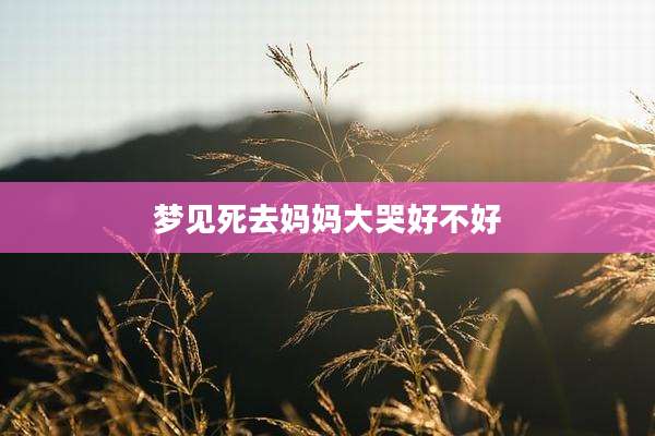 梦见死去妈妈大哭好不好