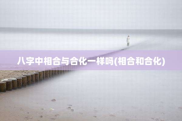 八字中相合与合化一样吗(相合和合化)