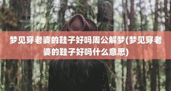 梦见穿老婆的鞋子好吗周公解梦(梦见穿老婆的鞋子好吗什么意思)