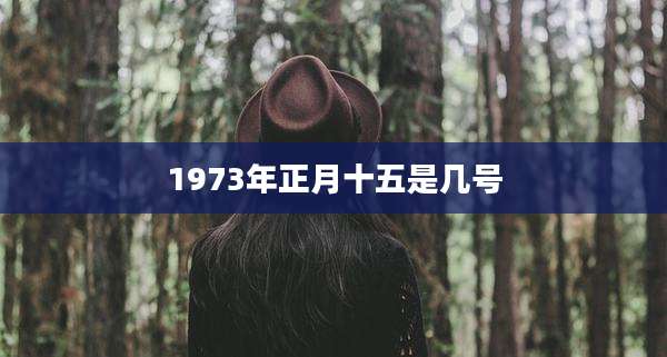 1973年正月十五是几号