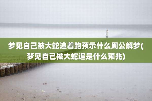 梦见自己被大蛇追着跑预示什么周公解梦(梦见自己被大蛇追是什么预兆)