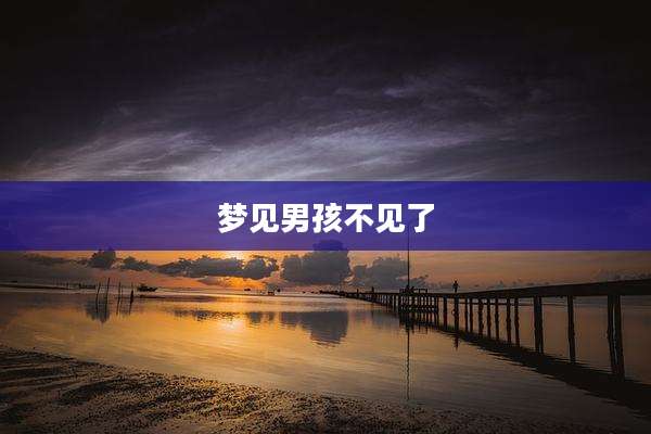 梦见男孩不见了