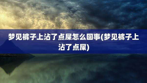 梦见裤子上沾了点屎怎么回事(梦见裤子上沾了点屎)