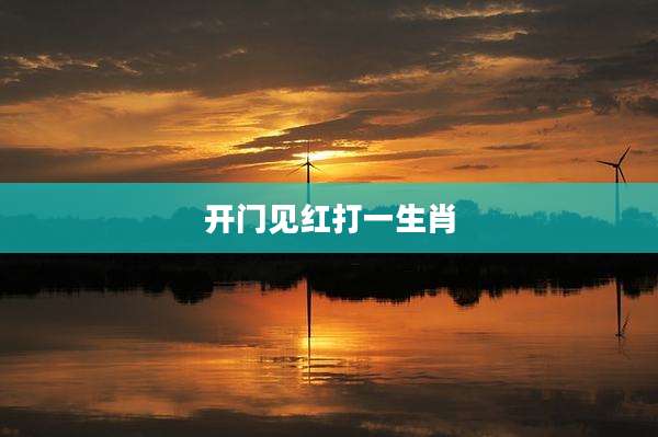 开门见红打一生肖