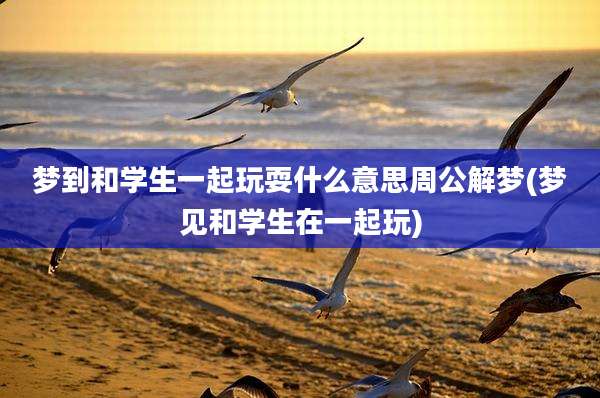 梦到和学生一起玩耍什么意思周公解梦(梦见和学生在一起玩)