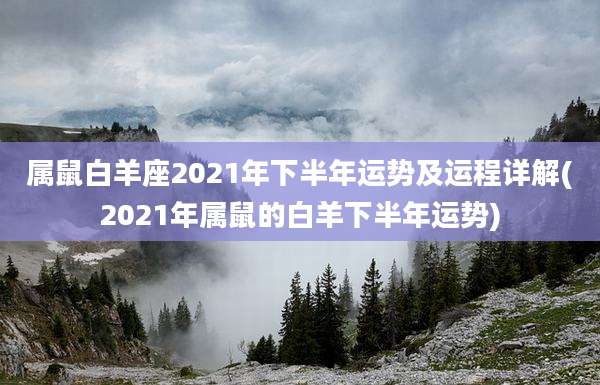 属鼠白羊座2021年下半年运势及运程详解(2021年属鼠的白羊下半年运势)