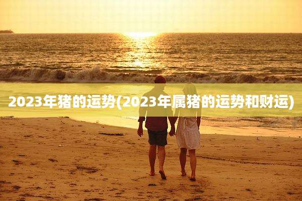 2023年猪的运势(2023年属猪的运势和财运)