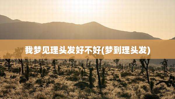 我梦见理头发好不好(梦到理头发)