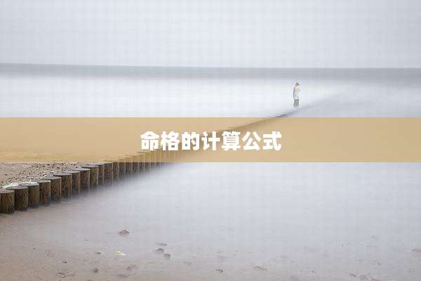 命格的计算公式