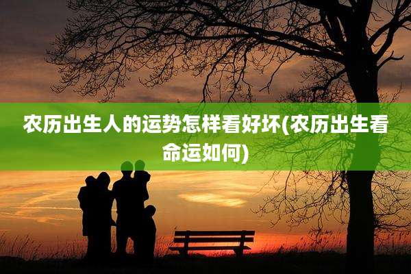 农历出生人的运势怎样看好坏(农历出生看命运如何)