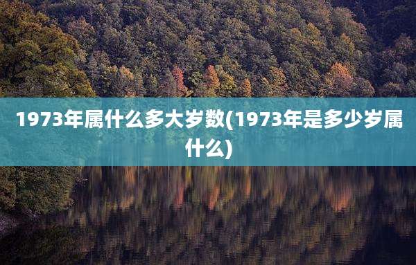 1973年属什么多大岁数(1973年是多少岁属什么)