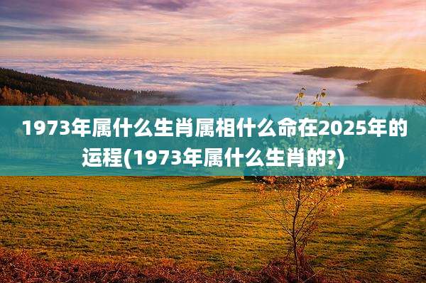 1973年属什么生肖属相什么命在2025年的运程(1973年属什么生肖的?)