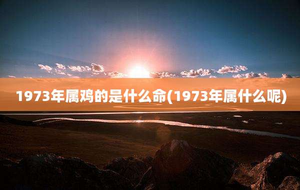 1973年属鸡的是什么命(1973年属什么呢)