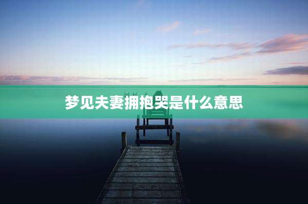 梦见夫妻拥抱哭是什么意思