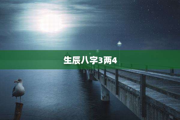 生辰八字3两4
