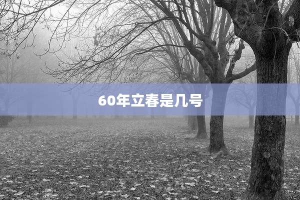 60年立春是几号