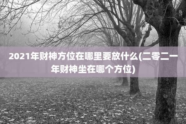 2021年财神方位在哪里要放什么(二零二一年财神坐在哪个方位)