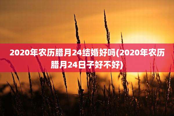 2020年农历腊月24结婚好吗(2020年农历腊月24日子好不好)