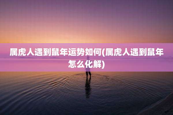 属虎人遇到鼠年运势如何(属虎人遇到鼠年怎么化解)