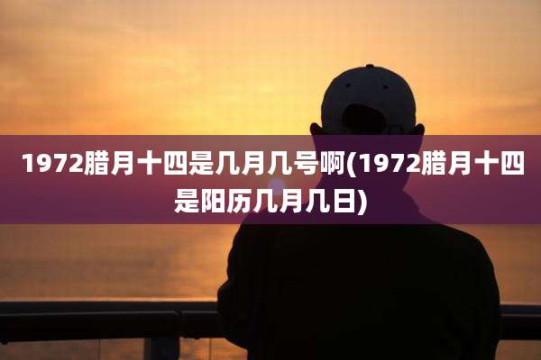 1972腊月十四是几月几号啊(1972腊月十四是阳历几月几日)
