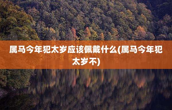 属马今年犯太岁应该佩戴什么(属马今年犯太岁不)