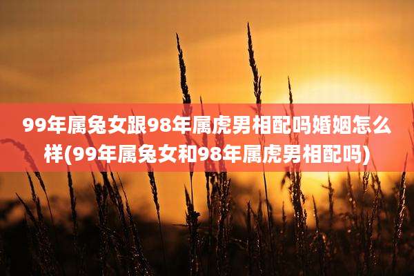99年属兔女跟98年属虎男相配吗婚姻怎么样(99年属兔女和98年属虎男相配吗)