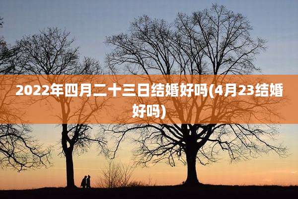 2022年四月二十三日结婚好吗(4月23结婚好吗)