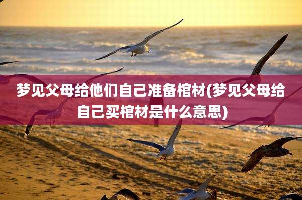梦见父母给他们自己准备棺材(梦见父母给自己买棺材是什么意思)