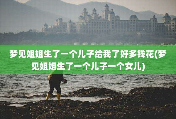梦见姐姐生了一个儿子给我了好多钱花(梦见姐姐生了一个儿子一个女儿)