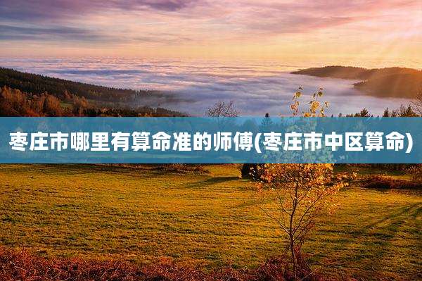 枣庄市哪里有算命准的师傅(枣庄市中区算命)