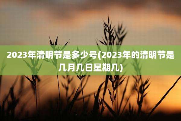 2023年清明节是多少号(2023年的清明节是几月几日星期几)