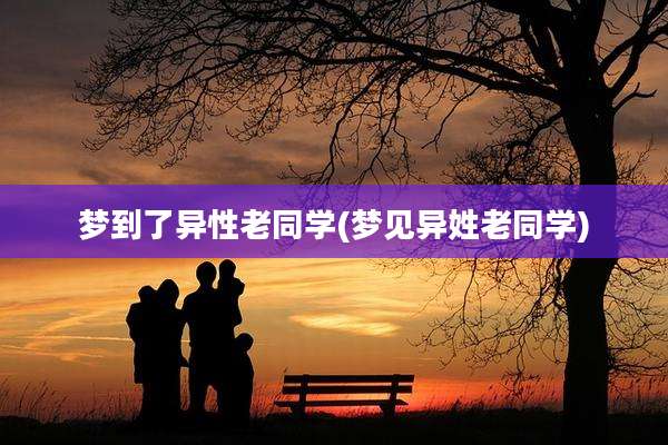 梦到了异性老同学(梦见异姓老同学)