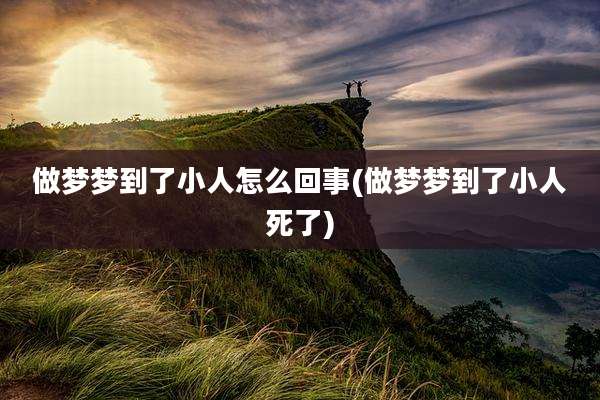 做梦梦到了小人怎么回事(做梦梦到了小人死了)