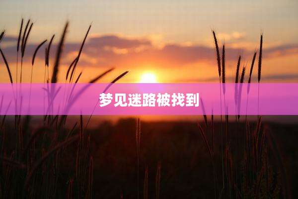 梦见迷路被找到