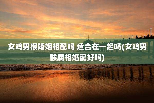 女鸡男猴婚姻相配吗 适合在一起吗(女鸡男猴属相婚配好吗)