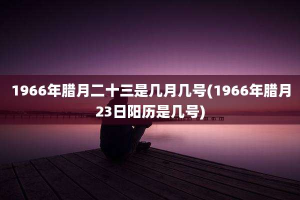 1966年腊月二十三是几月几号(1966年腊月23日阳历是几号)