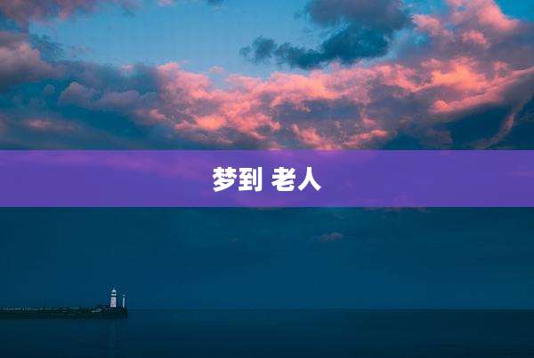 梦到 老人