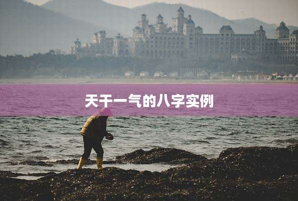 天干一气的八字实例