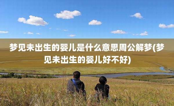 梦见未出生的婴儿是什么意思周公解梦(梦见未出生的婴儿好不好)