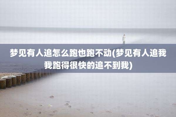 梦见有人追怎么跑也跑不动(梦见有人追我我跑得很快的追不到我)