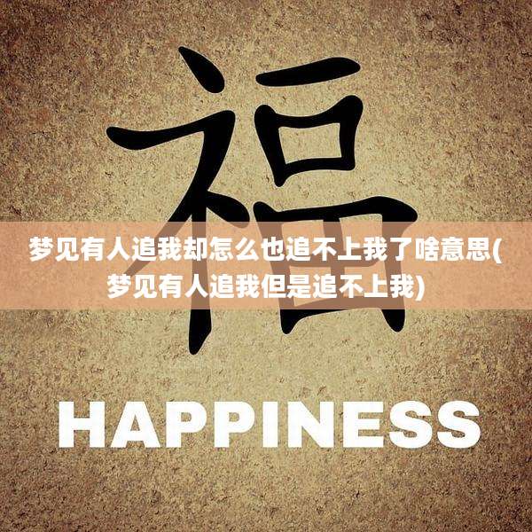 梦见有人追我却怎么也追不上我了啥意思(梦见有人追我但是追不上我)