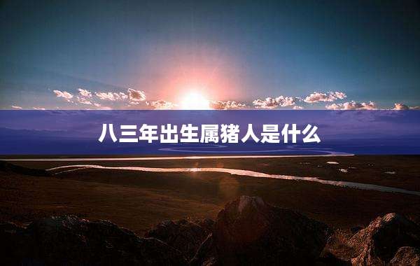 八三年出生属猪人是什么