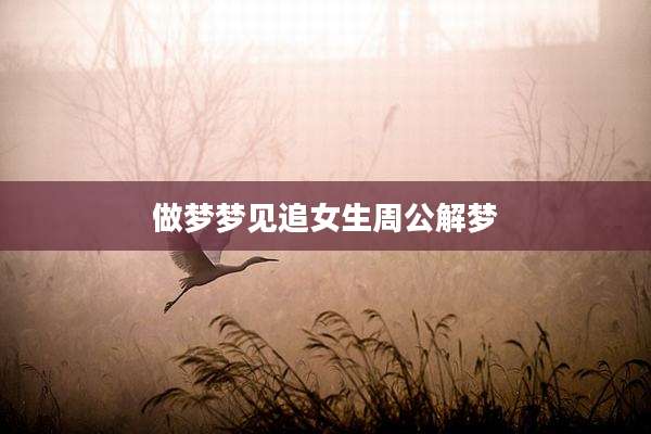 做梦梦见追女生周公解梦